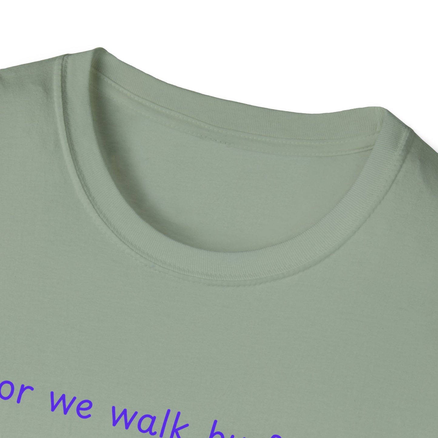 Walk by faith_shoes_Unisex Softstyle T-Shirt