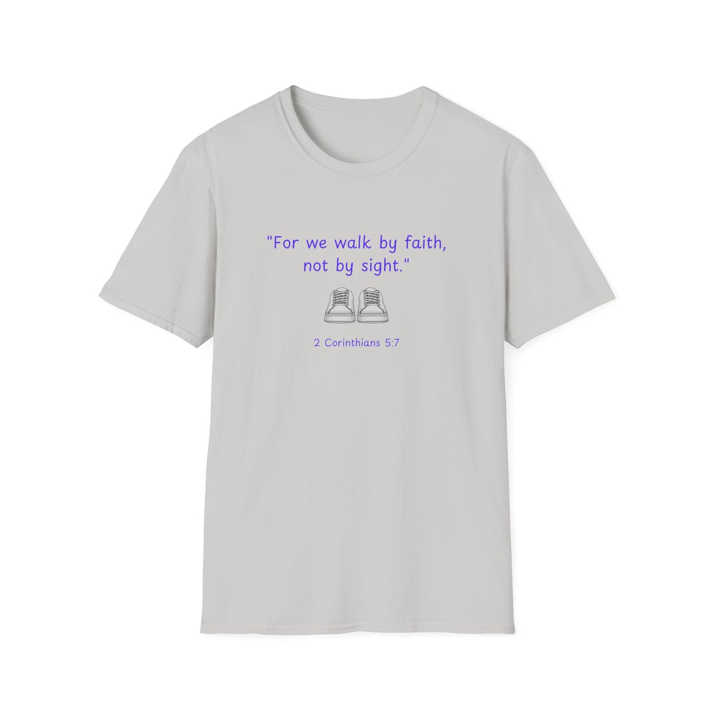Walk by faith_shoes_Unisex Softstyle T-Shirt