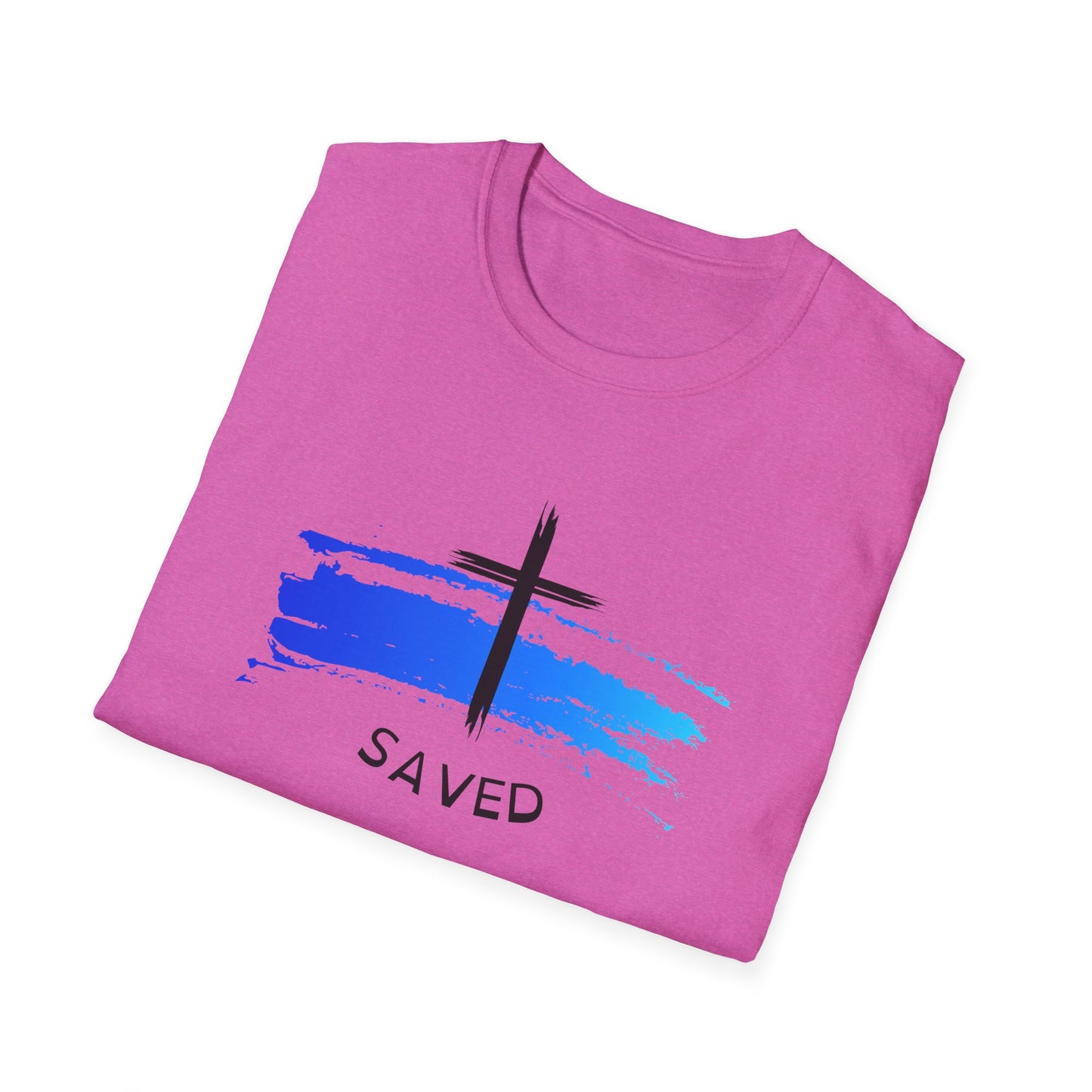 Saved_blue_Unisex Softstyle T-Shirt