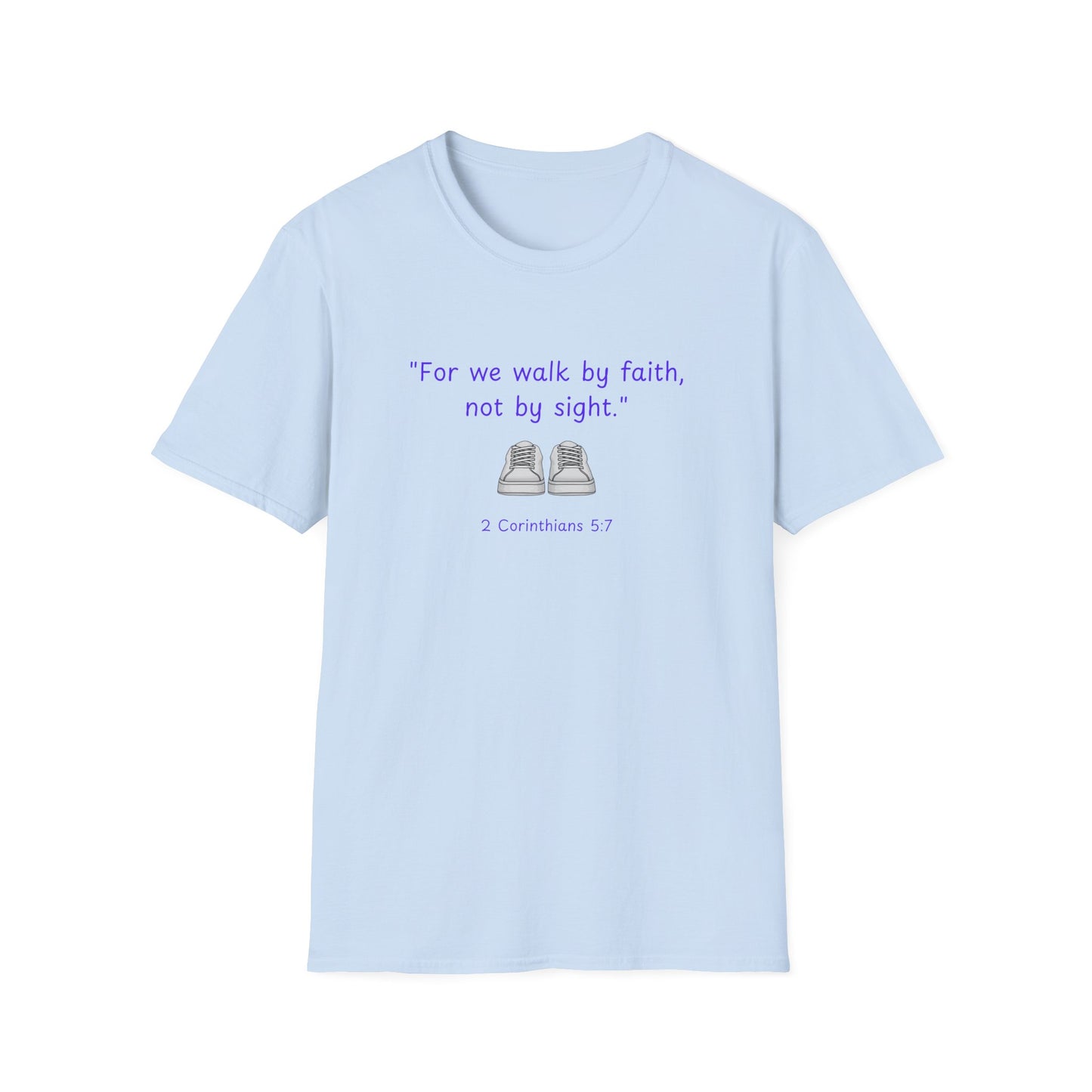 Walk by faith_shoes_Unisex Softstyle T-Shirt