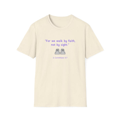 Walk by faith_shoes_Unisex Softstyle T-Shirt