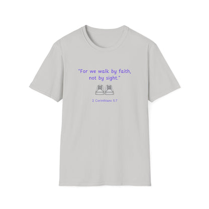 Walk by faith_shoes_Unisex Softstyle T-Shirt