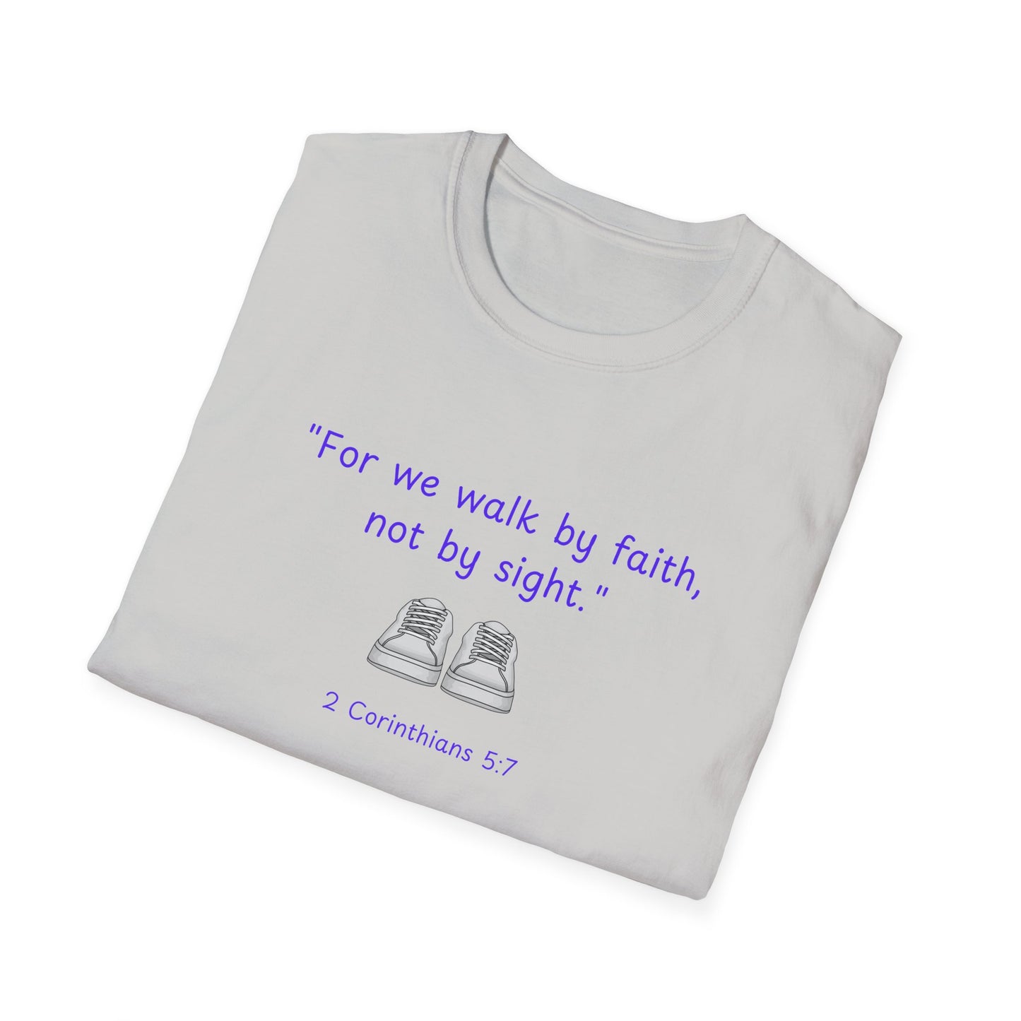 Walk by faith_shoes_Unisex Softstyle T-Shirt
